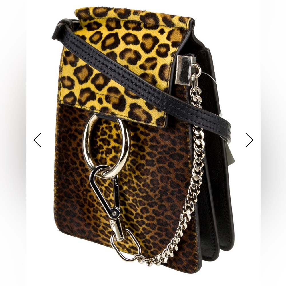 Chloe Pony Hair Bracelet Cross Body Bag. Animal leopard print Rare* - EUC!